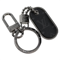 【原宿店限定】ルイ・ヴィトン LOUIS VUITTON ポルトクレタブ キーホルダー モノグラムエクリプス メタル シルバー M63618 レディース 128810M