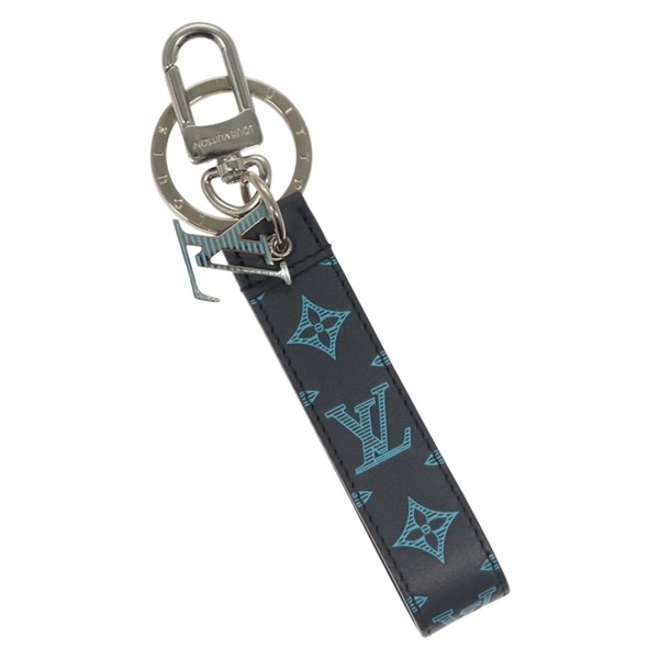 【原宿店限定】ルイ・ヴィトン LOUIS VUITTON ポルトクレドラゴンヌ キーホルダー モノグラムシャドウ ネイビー M82532 レディース 132813M