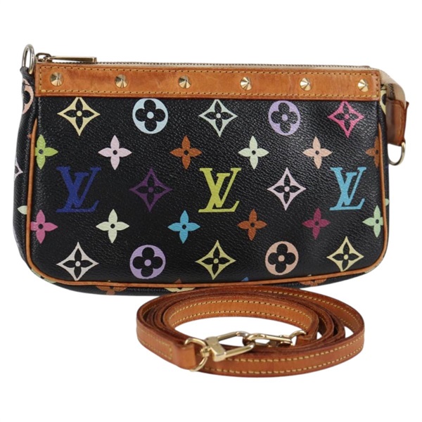 【原宿店限定】ルイ・ヴィトン LOUIS VUITTON ポシェット・アクセソワール ポーチ モノグラム・マルチカラー ブラック M92648 レディース 119218V