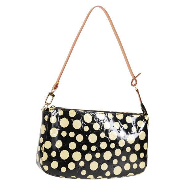 【原宿店限定】ルイ・ヴィトン LOUIS VUITTON ポシェット・アクセソワール ポーチ ヴェルニ草間彌生 ブラック M91427 レディース 126419V