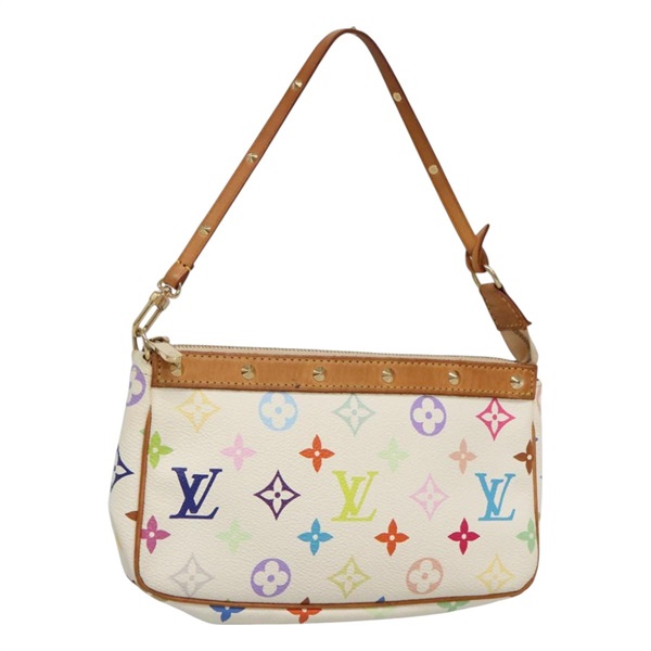 【原宿店限定】ルイ・ヴィトン LOUIS VUITTON ポシェット・アクセソワール ポーチ モノグラム・マルチカラー ホワイト M92649 レディース 127562V