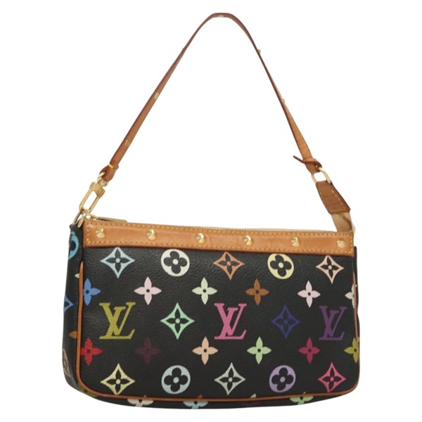 【原宿店限定】ルイ・ヴィトン LOUIS VUITTON ポシェット・アクセソワール ポーチ モノグラム・マルチカラー ブラック M92648 レディース 128468V