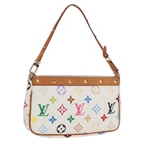 【原宿店限定】ルイ・ヴィトン LOUIS VUITTON ポシェット・アクセソワール ポーチ モノグラム・マルチカラー ホワイト M92649 レディース 125797V