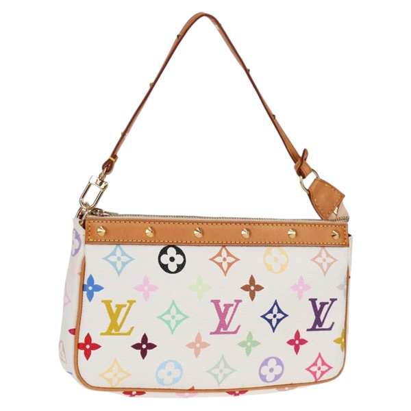 【原宿店限定】ルイ・ヴィトン LOUIS VUITTON ポシェット・アクセソワール ポーチ モノグラム・マルチカラー ホワイト M92649 レディース 129011V