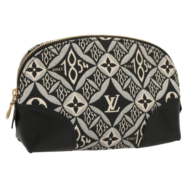 【原宿店限定】ルイ・ヴィトン LOUIS VUITTON ポシェット コスメティック PM 化粧ポーチ SINCE1854 ブラック M80076 レディース 128804M