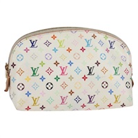 【原宿店限定】ルイ・ヴィトン LOUIS VUITTON ポシェット コスメティック PM 化粧ポーチ モノグラムマルチカラー ホワイト M47354 レディース 128864V
