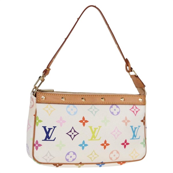 【原宿店限定】ルイ・ヴィトン LOUIS VUITTON ポシェット・アクセソワール ポーチ モノグラム・マルチカラー ホワイト M92649 レディース 128866V
