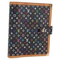 【原宿店限定】ルイ・ヴィトン LOUIS VUITTON アジェンダGM 手帳カバー モノグラム・マルチカラー ブラック R20893 レディース 120749V