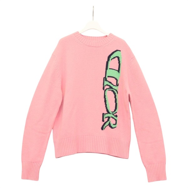 【原宿店限定】クリスチャンディオール Christian Dior 長袖 ニット 上着 ウール ピンク レディース ym017M