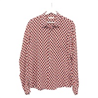 【原宿店限定】ヴァレンティノ VALENTINO 長袖Ｔシャツ シルク レッド ネイビー レディース ym053M