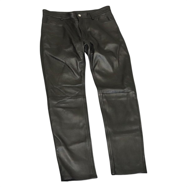 【原宿店限定】パンツ courrges ラムスキン ブラック レディース ym025M