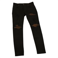 【原宿店限定】パンツ AMIRI ダメージスキニーパンツ コットン ブラック レディース ym047M