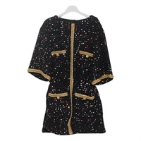【原宿店限定】シャネル CHANEL シャツ ワンピース ツイード ブラック レディース 126348M