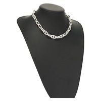【原宿店限定】エルメス HERMES シェーヌ ダンクル GM ネックレス Ag925 29 Links シルバー レディース 132620M