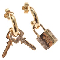【原宿店限定】ルイ・ヴィトン LOUIS VUITTON ピアスLVパドロック イヤリング メタル ゴールド M01583 レディース 132501M