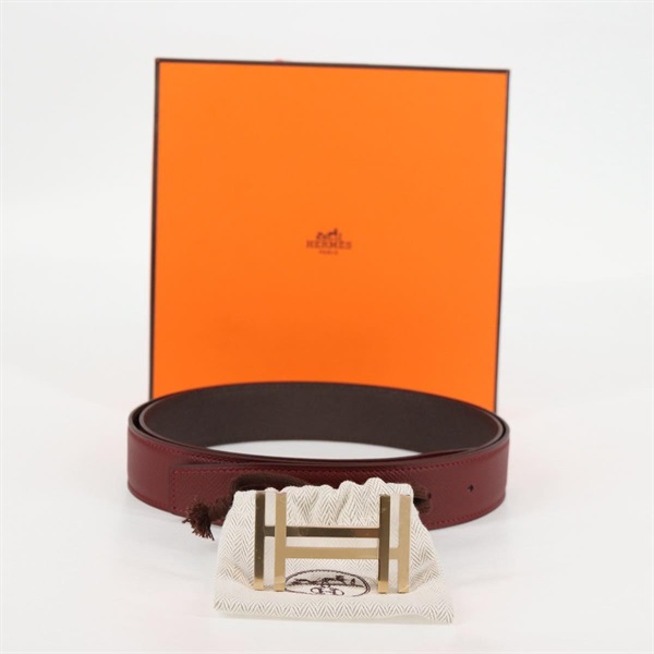 【原宿店限定】エルメス HERMES コンスタンスベルト ベルト レザー 122cm ワインレッド レディース 121287M