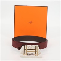 【原宿店限定】エルメス HERMES コンスタンスベルト ベルト レザー 122cm ワインレッド レディース 121287M