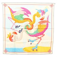 【原宿店限定】エルメス HERMES カレ70 スカーフ "TIED UP IN KNOTS" シルク アイボリー レディース 123854