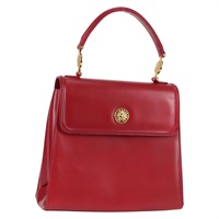 【原宿店限定】ヴェルサーチ VERSACE ハンドバッグ レザー レッド ゴールド レディース ac3851V