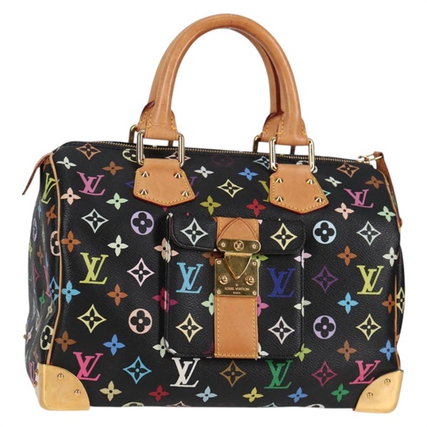 【原宿店限定】ルイ・ヴィトン LOUIS VUITTON スピーディ30 ハンドバッグ モノグラム・マルチカラー ブラック M92642 レディース yk18882V