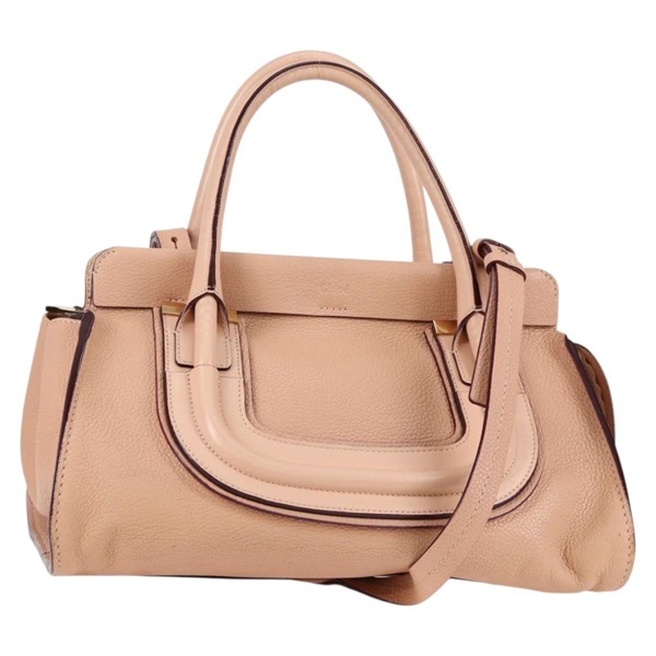 【原宿店限定】クロエ Chloe エバーストン ハンドバッグ レザー 2way ベージュ ゴールド レディース 134169V