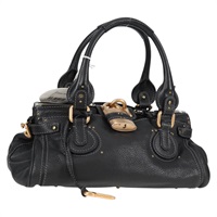 【原宿店限定】クロエ Chloe パディントン ハンドバッグ レザー ブラック ゴールド レディース 134959V