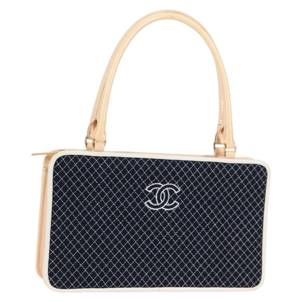 【原宿店限定】シャネル CHANEL ハンドバッグ コットン ネイビー レディース 135350V