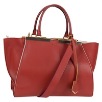 【原宿店限定】フェンディ FENDI トロワジュール ハンドバッグ レザー 2way ブラウン ゴールド レディース 136196V
