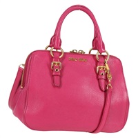 【原宿店限定】ミュウ ミュウ Miu Miu ハンドバッグ レザー 2way ピンク ゴールド レディース 133439V