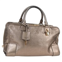 【原宿店限定】ロエベ LOEWE アマソナ36 ハンドバッグ アナグラム レザー シャンパンゴールド レディース 137515V