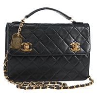 【原宿店限定】シャネル CHANEL ショルダーバッグ マトラッセ チェーン ラムスキン 2way ブラック ゴールド レディース 129737SV