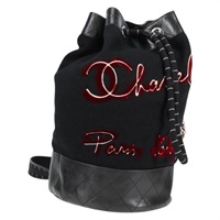 【原宿店限定】シャネル CHANEL ショルダーバッグ ビコローレ ウール レザー ブラック レディース 130048M