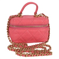 【原宿店限定】シャネル CHANEL ショルダーバッグ マトラッセ チェーン キャビアスキン 2way ピンク ゴールド レディース 131801M