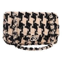 【原宿店限定】シャネル CHANEL ショルダーバッグ マトラッセ チェーン ツイード ブラック ホワイト レディース 132538V