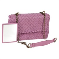 【原宿店限定】ボッテガヴェネタ BOTTEGAVENETA ショルダーバッグ イントレチャート チェーン レザー パープル レディース 132823V