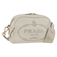 【原宿店限定】プラダ PRADA ショルダーバッグ レザー ホワイト ゴールド レディース 134451V