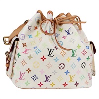 【原宿店限定】ルイ・ヴィトン LOUIS VUITTON プチノエ ショルダーバッグ モノグラムマルチカラー ホワイト M42229 レディース BA4071V