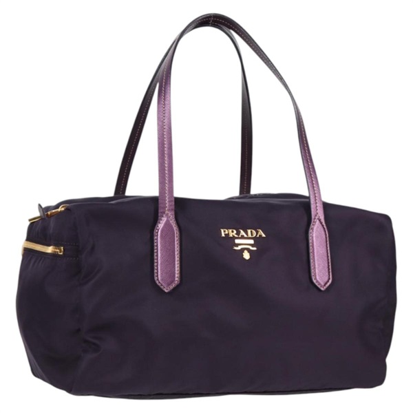 【原宿店限定】プラダ PRADA ショルダーバッグ ナイロン パープル ゴールド レディース BA4080V