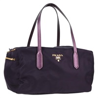 【原宿店限定】プラダ PRADA ショルダーバッグ ナイロン パープル ゴールド レディース BA4080V