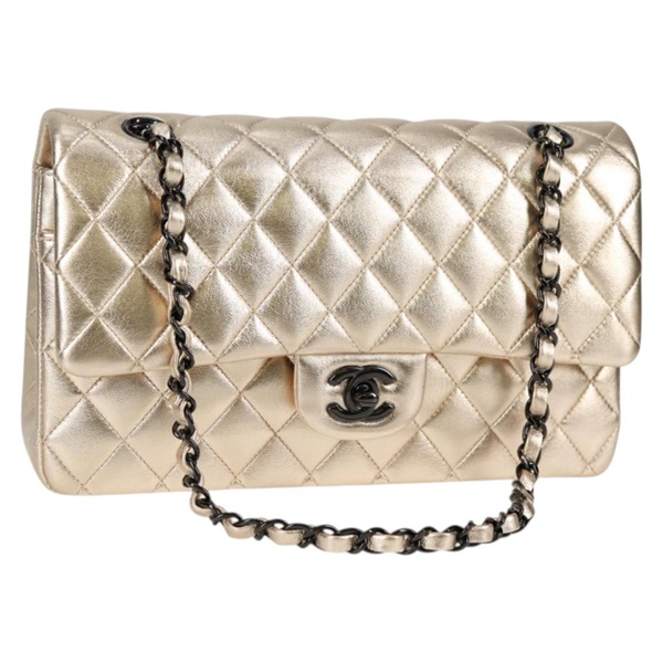 【原宿店限定】シャネル CHANEL ショルダーバッグ マトラッセ 25 ダブルフラップ チェーン ラムスキン ゴールド レディース BA4084SM