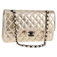 【原宿店限定】シャネル CHANEL ショルダーバッグ マトラッセ 25 ダブルフラップ チェーン ラムスキン ゴールド レディース BA4084SM