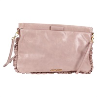 【原宿店限定】ミュウ ミュウ Miu Miu ショルダーバッグ レザー ピンク ゴールド レディース gh459V