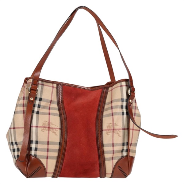 【原宿店限定】バーバリー BURBERRY ショルダーバッグ ノバチェック PVC ベージュ ゴールド レディース 134049V