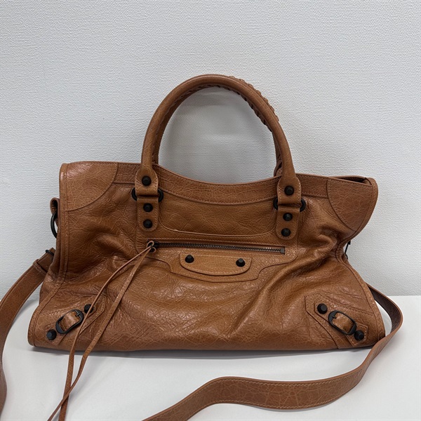 BALENCIAGA ル・シティ ミディアム ショルダーバッグ ブラウン