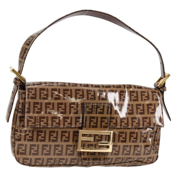 【原宿店限定】フェンディ FENDI マンマバゲット ショルダーバッグ ズッキーノキャンバス コーティングキャンバス ベージュ ゴールド レディース am8814V