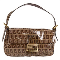 【原宿店限定】フェンディ FENDI マンマバゲット ショルダーバッグ ズッキーノキャンバス コーティングキャンバス ベージュ ゴールド レディース am8814V