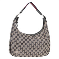 【原宿店限定】グッチ GUCCI ショルダーバッグ GGキャンバス シェリーライン ネイビー ベージュ 145757 レディース yk18918V