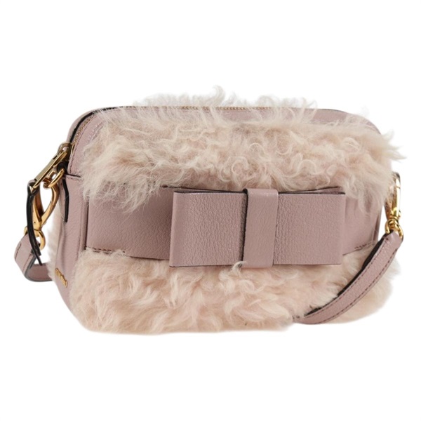 【原宿店限定】ミュウ ミュウ Miu Miu ショルダーバッグ レザー ピンク ゴールド レディース 134866V