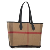 【原宿店限定】バーバリー BURBERRY トートバッグ ノバチェック リバーシブル キャンバス ベージュ レディース BA4580V