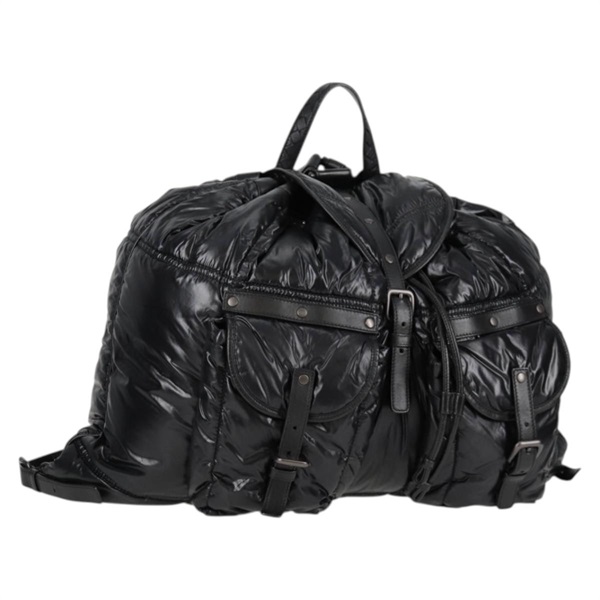 【原宿店限定】ボッテガヴェネタ BOTTEGAVENETA バックパック イントレチャート ナイロン レザー ブラック レディース 132539V